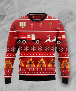 Firefighter Christmas Wool Sweater