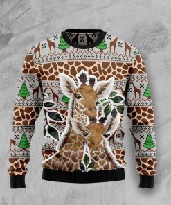Giraffe Family Christmas Christmas Wool Sweater Giraffe Family Christmas Christmas Wool Sweater