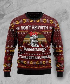 Dinosaur Mom Christmas Wool Sweater