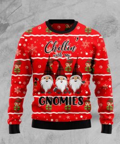 Chillin With My Gnomies Christmas Wool Sweater