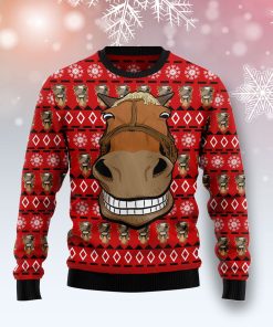 Funny Horse Christmas Christmas Wool Sweater Funny Horse Christmas Christmas Wool Sweater