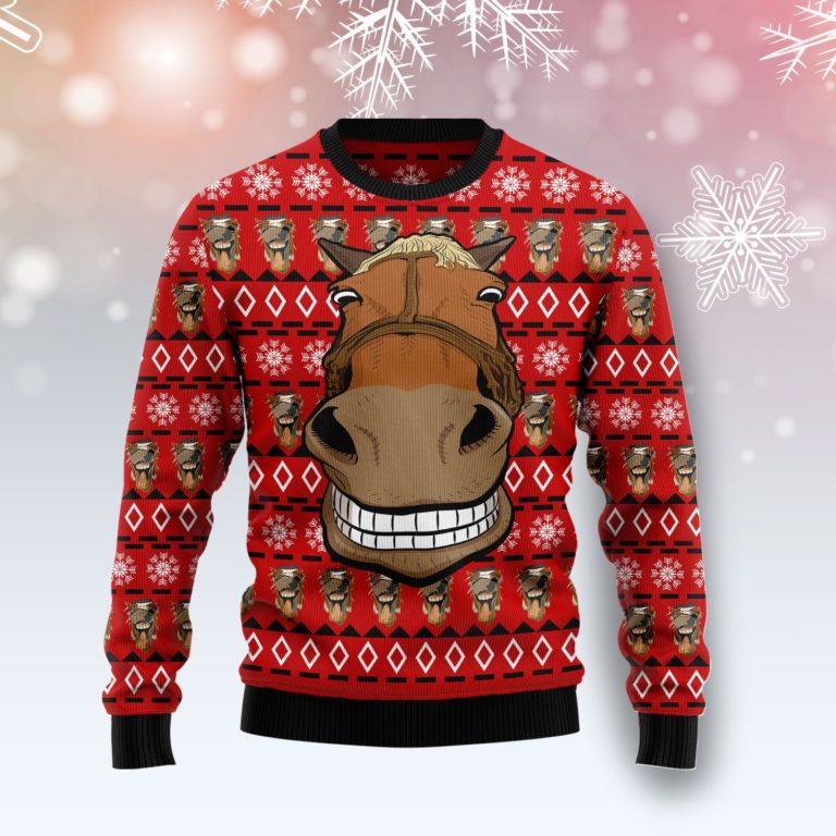 Funny Horse Christmas Christmas Wool Sweater
