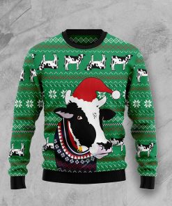 Funny Cow Christmas Wool Sweater