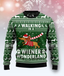Dachshund Weiner Wonderland Christmas Wool Sweater