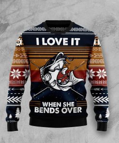 Fishing I Love It Christmas Wool Sweater