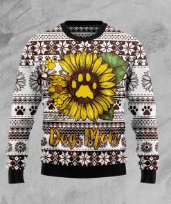 Dog Mom Sunflower Christmas Wool Sweater
