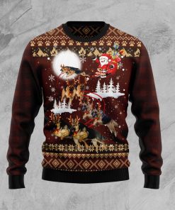 German Shepherd Reindeers Car Christmas Wool Sweater German Shepherd Reindeers Car Christmas Wool Sweater