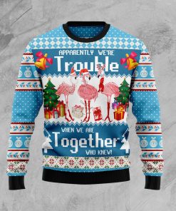 Flamingo Together Christmas Wool Sweater