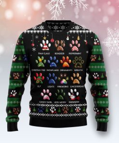 Dog Pawprint Christmas Wool Sweater
