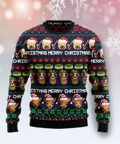 Dog Cute Face Christmas Wool Sweater