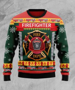 Firefighter Xmas Christmas Wool Sweater