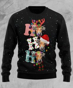 Cow Ho Ho Ho Christmas Wool Sweater