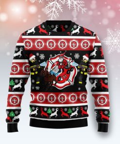 Fireman Firefighter Christmas Wool Sweater