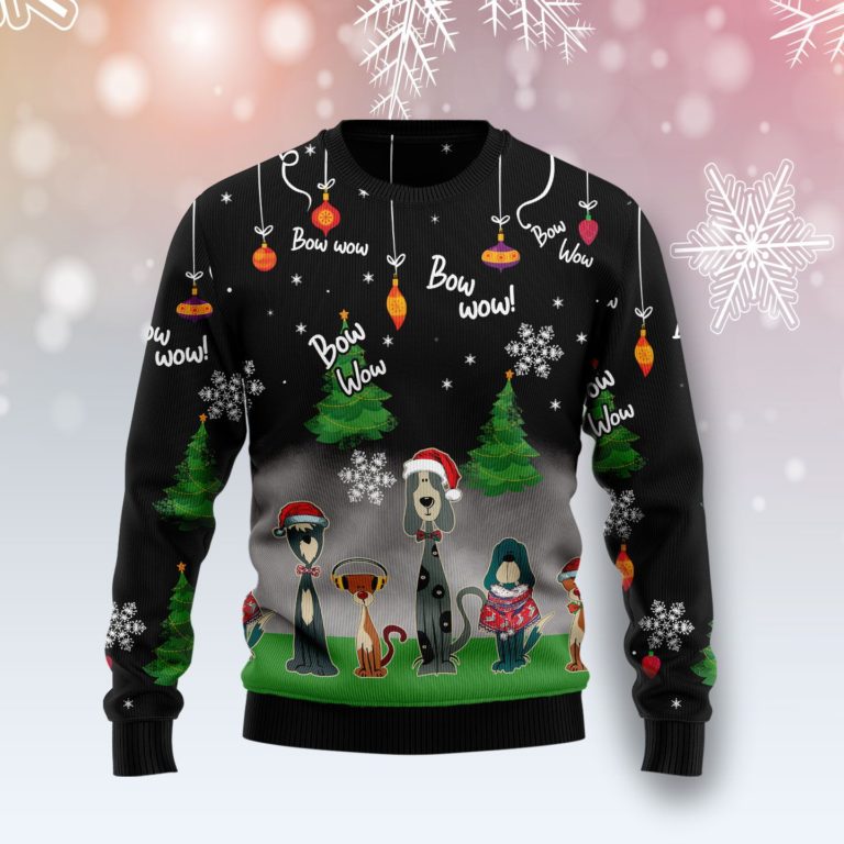 Dog Bow Wow Christmas Wool Sweater
