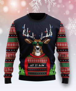 Deer Let It Glow Christmas Wool Sweater