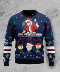 DJ Santa Party Club Christmas Wool Sweater