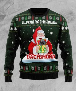 Dachshund Gift Christmas Wool Sweater