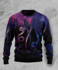 Galaxy Octopus Christmas Wool Sweater
