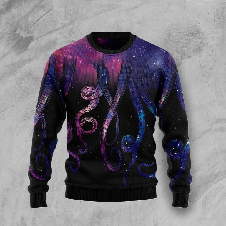 Galaxy Octopus Christmas Wool Sweater