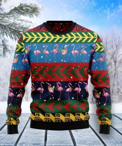 Flamingo Christmas Pattern Christmas Wool Sweater