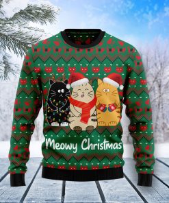 Cat Meowy Christmas Christmas Wool Sweater