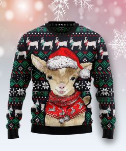 Cute Goat Christmas Wool Sweater Cute Goat Christmas Wool Sweater
