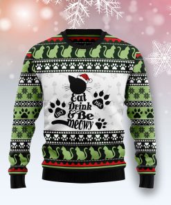 Cat Meowy Personalized Christmas Wool Sweater