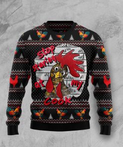 Chicken Stop Staring At My Cock Christmas Wool Sweater