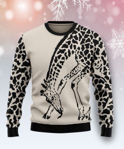 Giraffe Pattern Christmas Wool Sweater