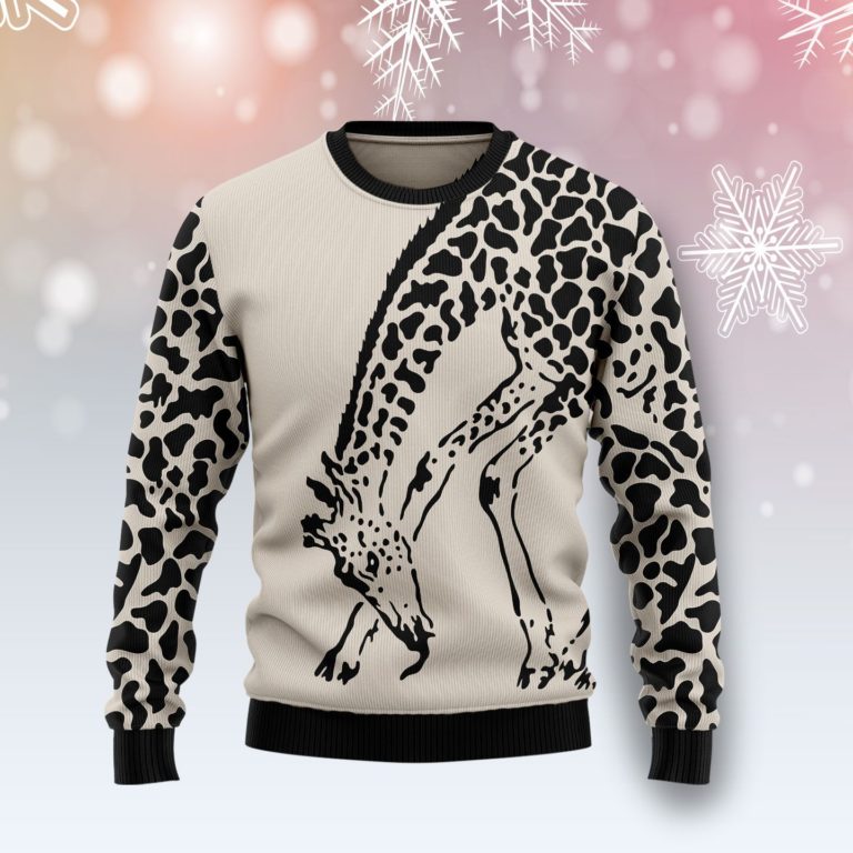 Giraffe Pattern Christmas Wool Sweater