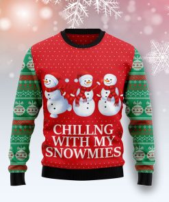 Chilling With My Snowmies Christmas Wool Sweater