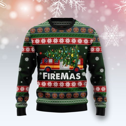 firefighter christmas sweater