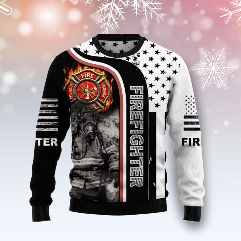 Firefighter Awesome Christmas Wool Sweater