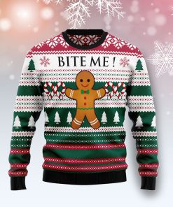 Christmas Cookies Bite Me Christmas Wool Sweater