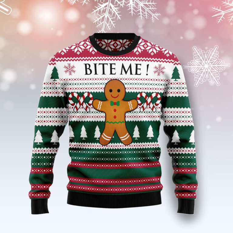 Christmas Cookies Bite Me Christmas Wool Sweater