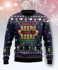 Drinking Beer All The Way Christmas Wool Sweater