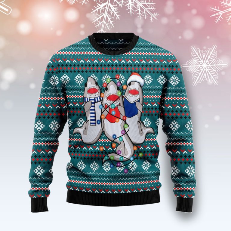 Funny Shark Christmas Wool Sweater