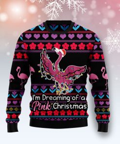 Flamingo Pink Christmas Christmas Wool Sweater
