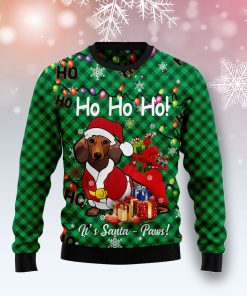 Dachshund Santa Paw Christmas Wool Sweater