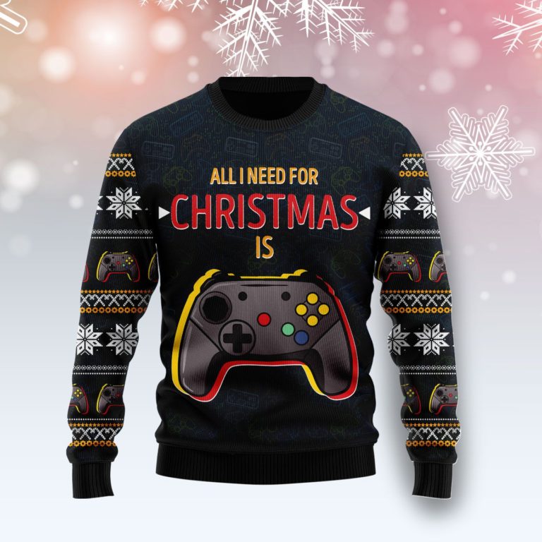 Games All I Need Christmas Wool Sweater
