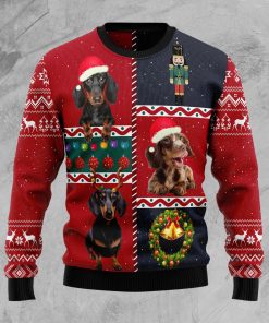 Dachshund Vintage Christmas Wool Sweater