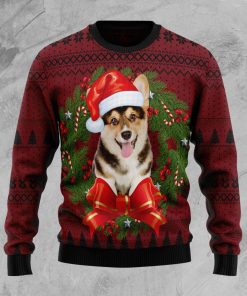 Corgi Wreath Christmas Wool Sweater