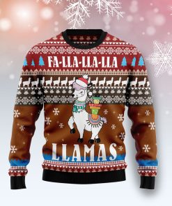 Fa Lla Lla Llamas Christmas Wool Sweater