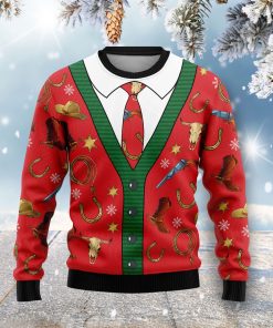 Cowboy Christmas Wool Sweater