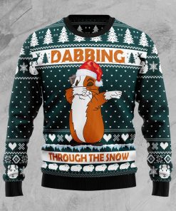 Dabbing Through The Snow Guinea Pig Christmas Wool Sweater