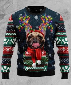 Cool French Bulldog Christmas Wool Sweater