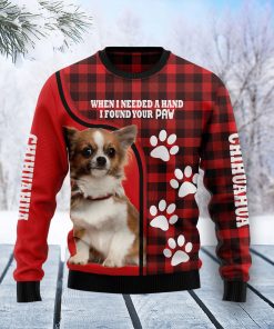 Chihuahua Paw Christmas Wool Sweater