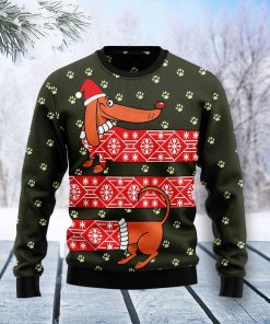 Dachshund Funny Christmas Christmas Wool Sweater
