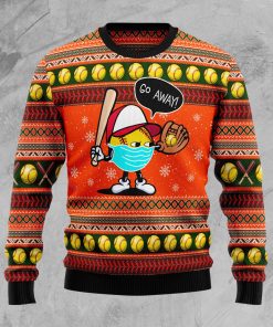 Go Away Softball Christmas Wool Sweater