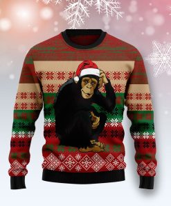 Chimpanzee Christmas Christmas Wool Sweater